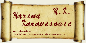 Marina Karavesović vizit kartica